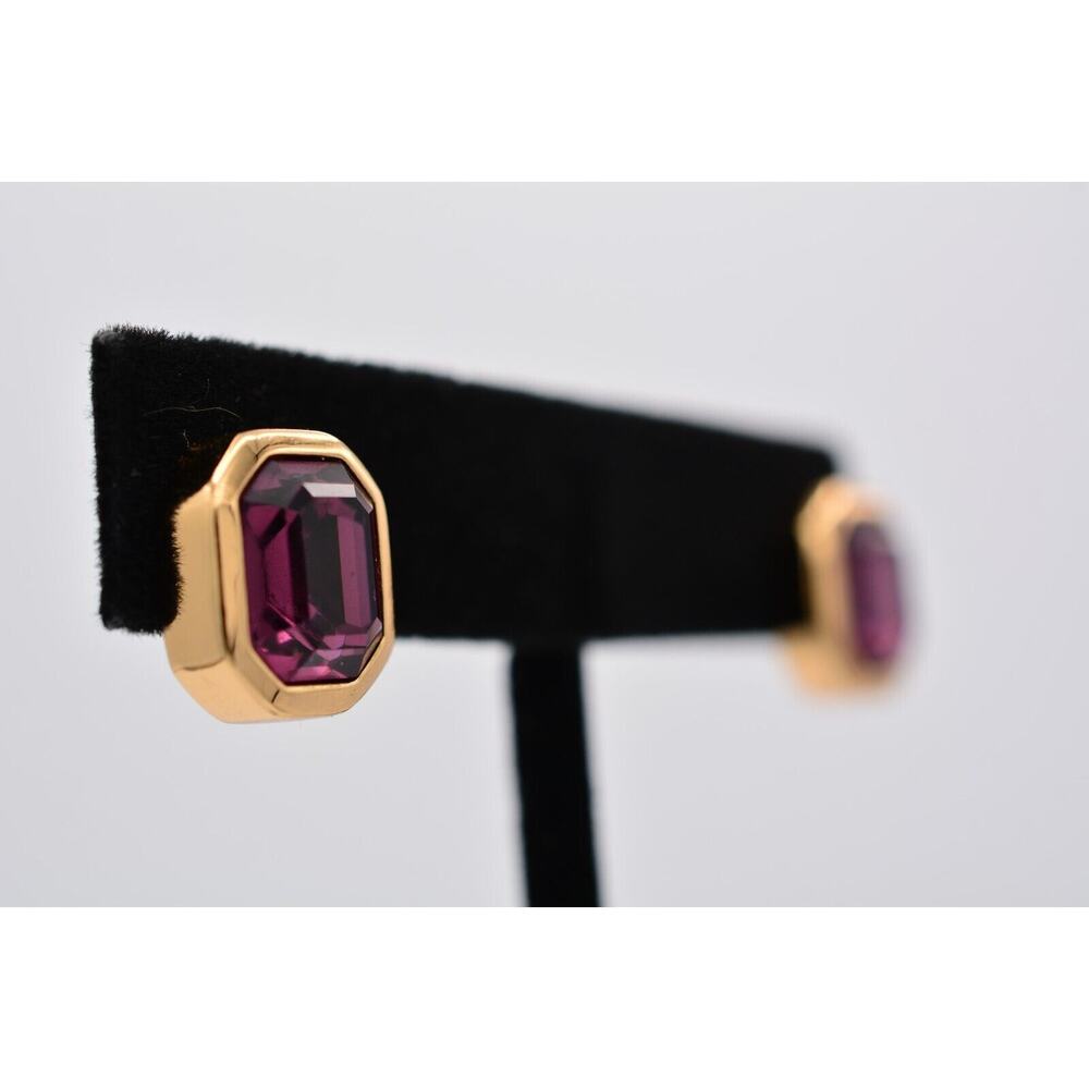 Dior Gold and Purple Earrings - Picture 4 of 12